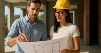 Acompanhamento de obra em conjunto com arquitetos