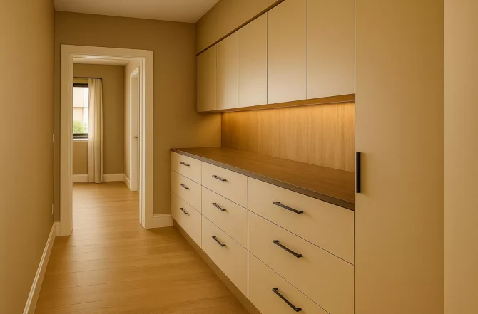 Armários de corredor ou passagens estreitas