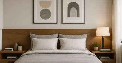 Camas com mesas de apoio embutidas