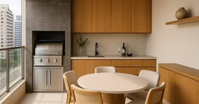 Churrasqueiras com móveis integrados