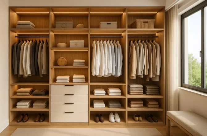 Móveis para closets abertos (sem portas)