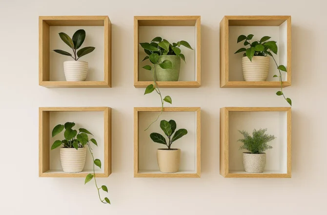 Nichos decorativos para plantas ou objetos