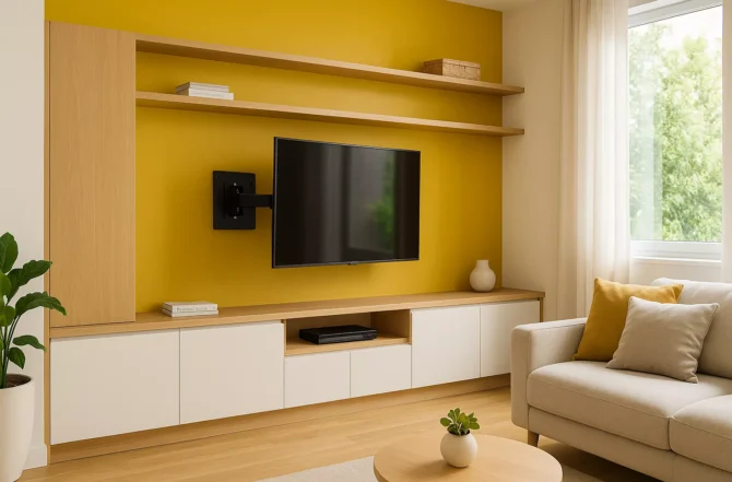 Suportes embutidos para TVs articuladas